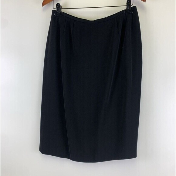 BOGO Kasper A.S.L. Skirt Suit Black Blazer Button Straight Knee Pencil Womens 10 - Picture 10 of 16